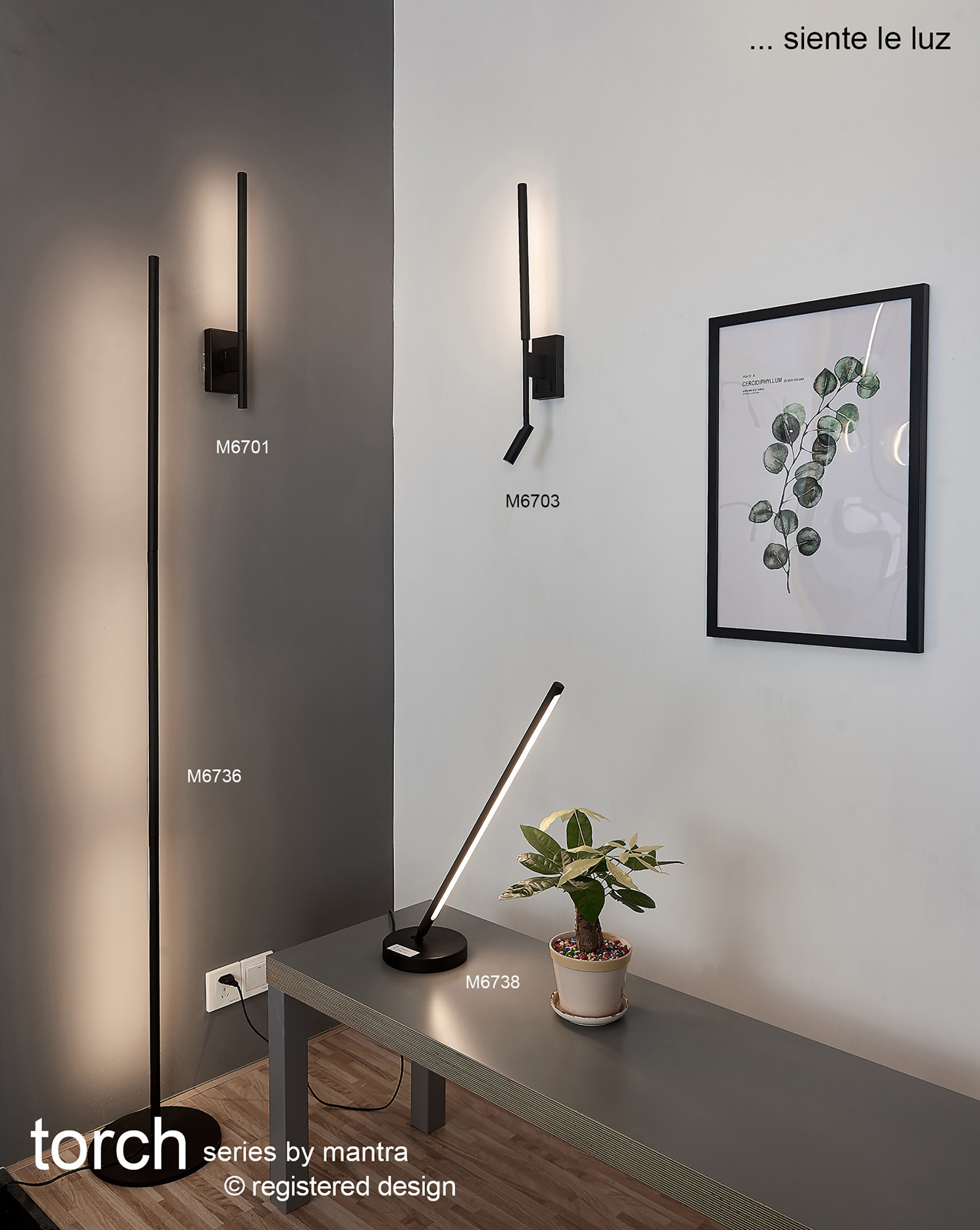 Torch Wall Lights Mantra Fusion Reading Lights